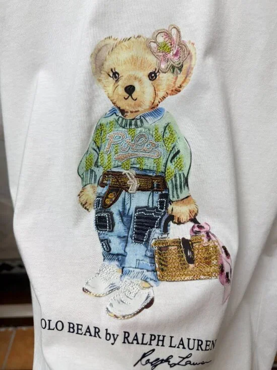 💎Polo Ralph Lauren Women's Round Neck Bear T-Shirt💎 - Picture 6 of 7